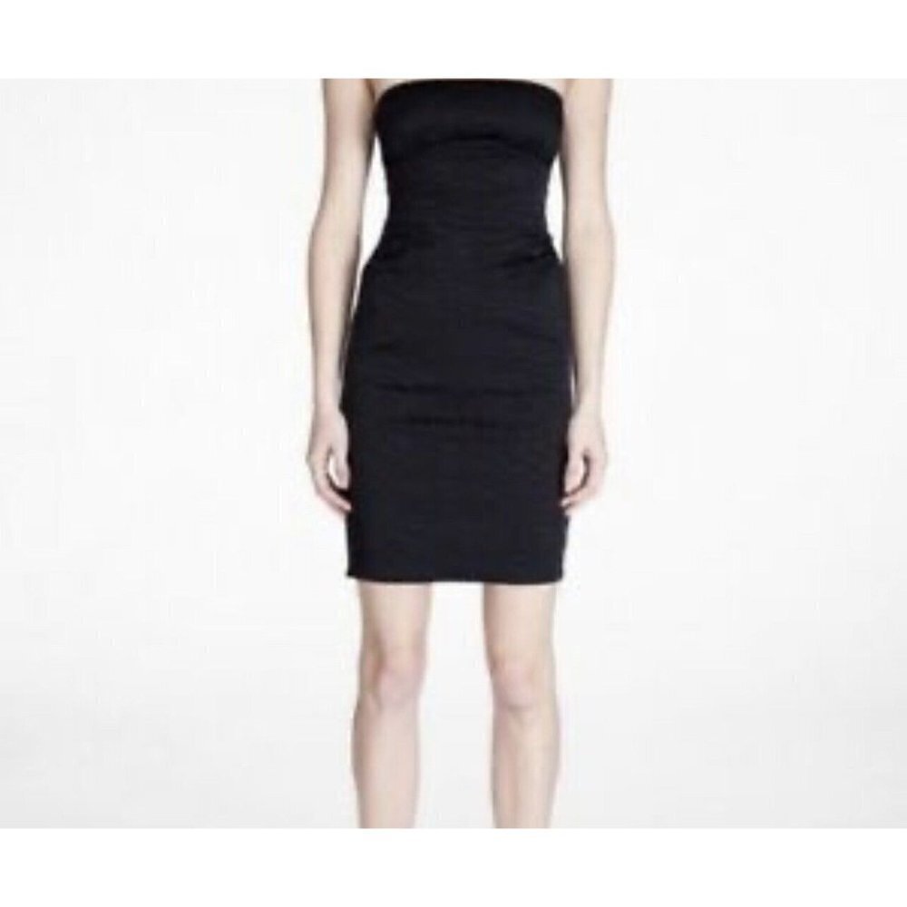 DIANE Von Furstenberg Strapless Dress With Pockets Pleats Side Zip Size 4 (O) - Picture 11 of 11